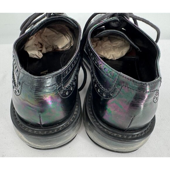 Prada Derby Levitate Black Leather Brogue Air Sole Lace Up Shoes Mens Sz 8 USA - Picture 4 of 15